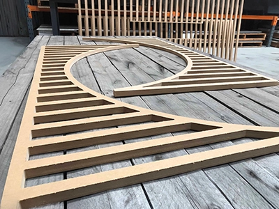 Large MDF CNC machined panel